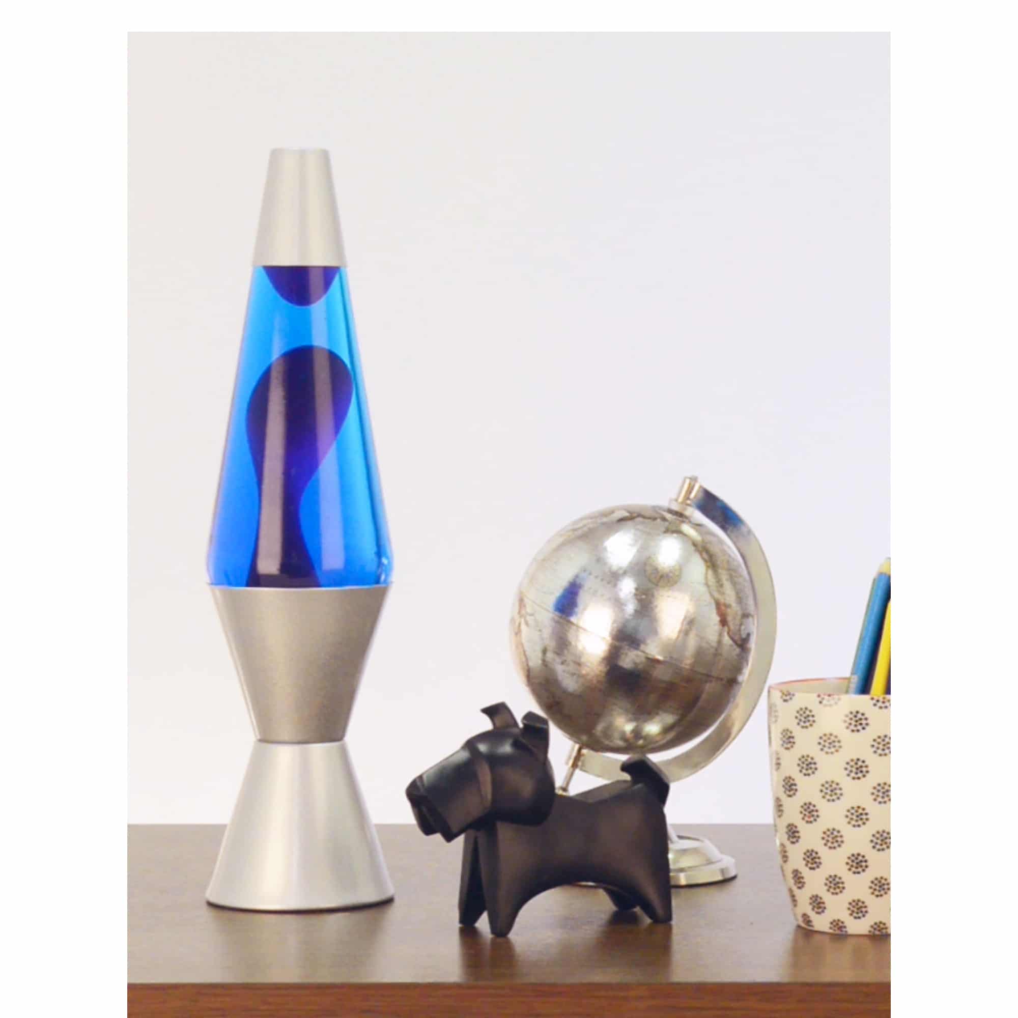 14.5" LAVA LAMP - PURPLE/BLUE/SILVER
