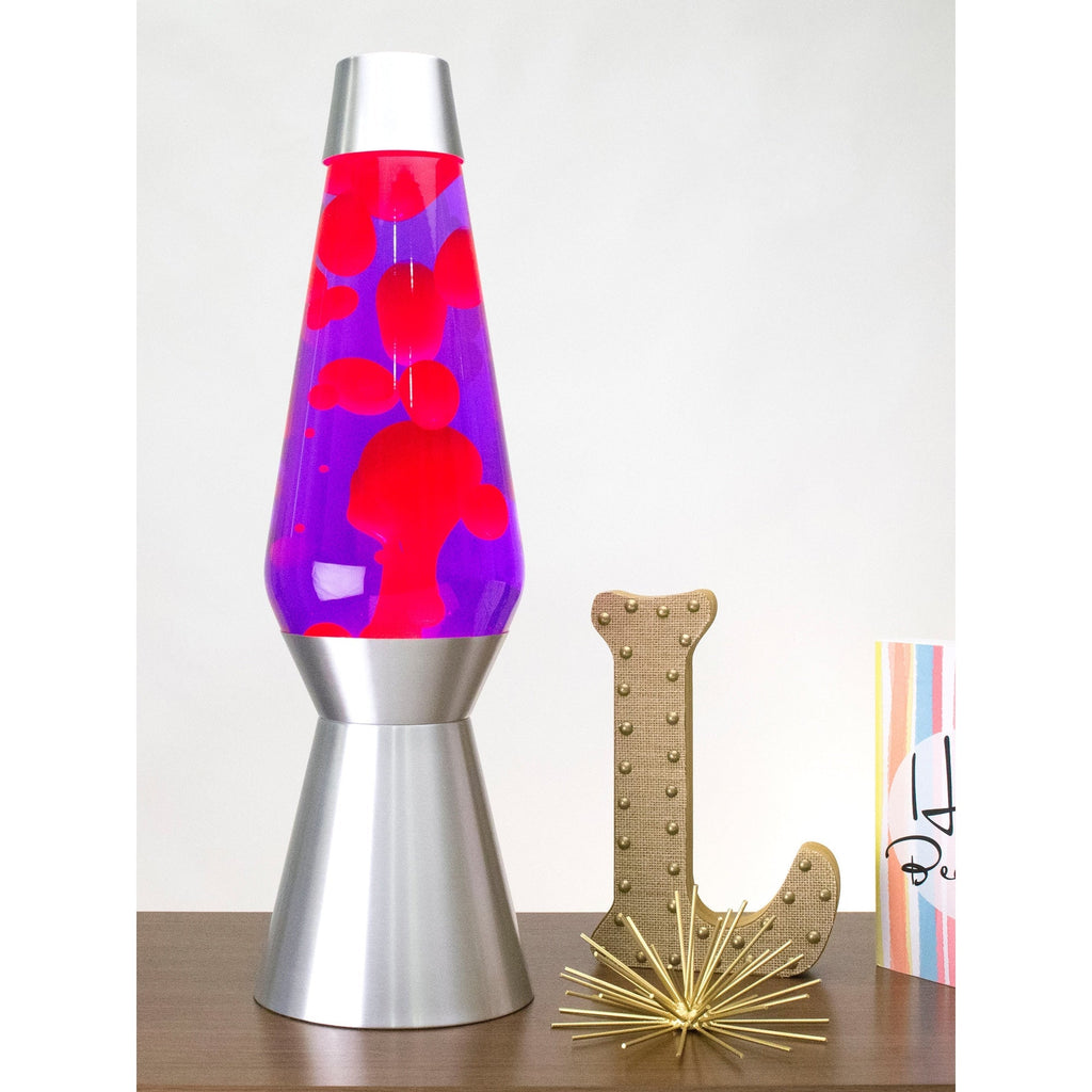 27" LAVA LAMP GRANDE - PINK/PURPLE/SILVER